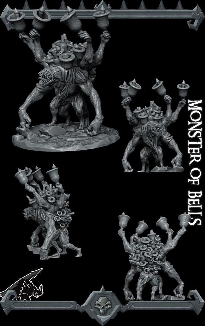 MONSTER OF BELLS - Miniature | All Sizes | Dungeons and Dragons | Pathfinder | War Gaming