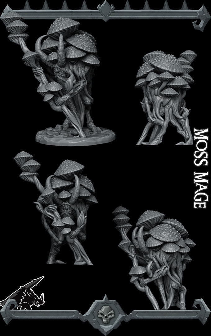 MOSS MAGE Plant Resin 3D Printed Fantasy Miniature D&D Tabletop RPG