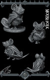 MOUSE FOLK Humanoid Resin 3D Printed Fantasy Miniature D&D Tabletop RPG