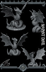 SERPENT DEVIL - Miniature | All Sizes | Dungeons and Dragons | Pathfinder | War Gaming
