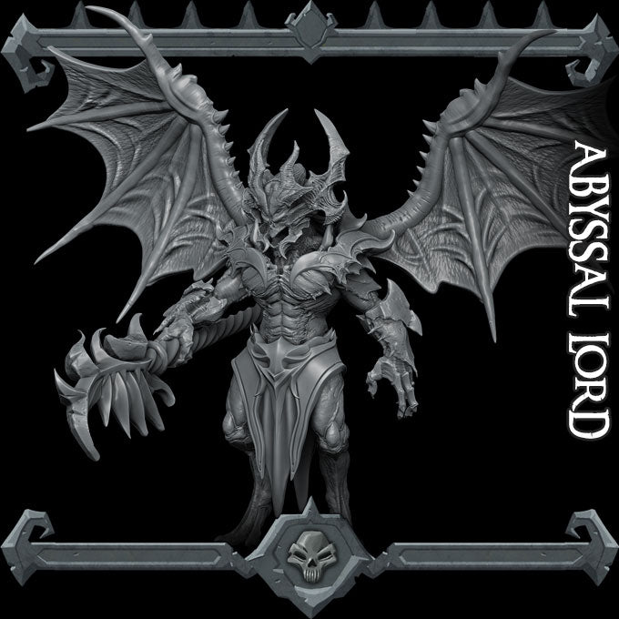 ABYSSAL LORD - Miniature | All Sizes | Dungeons and Dragons | Pathfinder | War Gaming