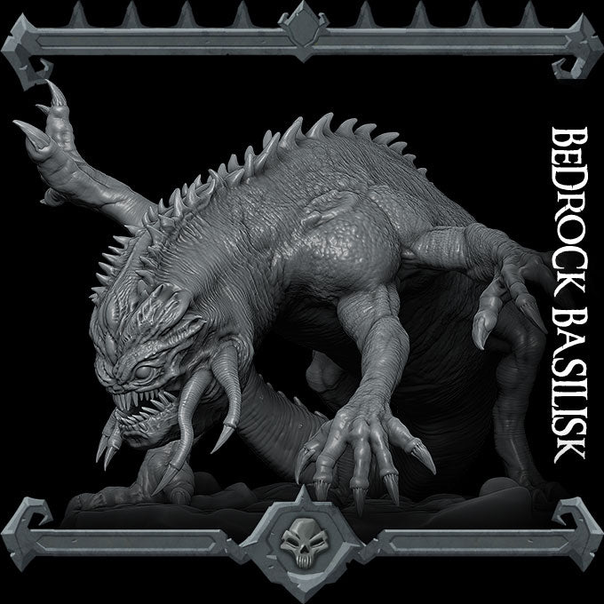 BEDROCK BASILISK - Miniature -All Sizes | Dungeons and Dragons | Pathfinder | War Gaming