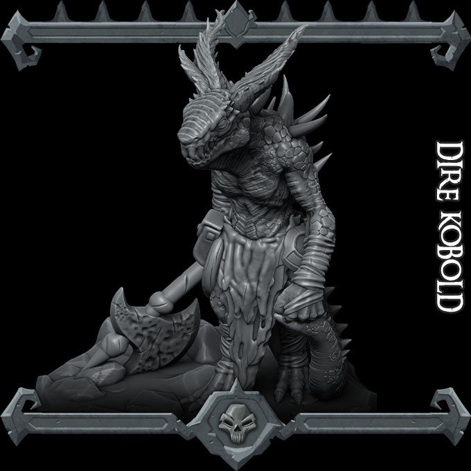 DIRE KOBOLD - Miniature | All Sizes | Dungeons and Dragons | Pathfinder | War Gaming