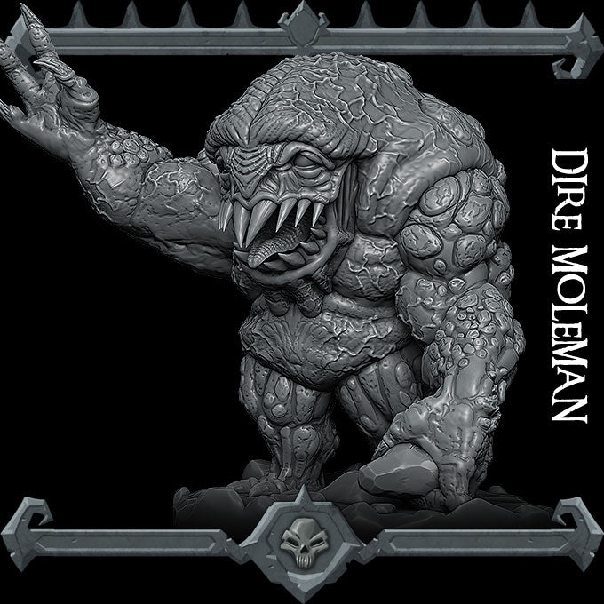 DIRE MOLEMAN - Miniature | All Sizes | Dungeons and Dragons | Pathfinder | War Gaming