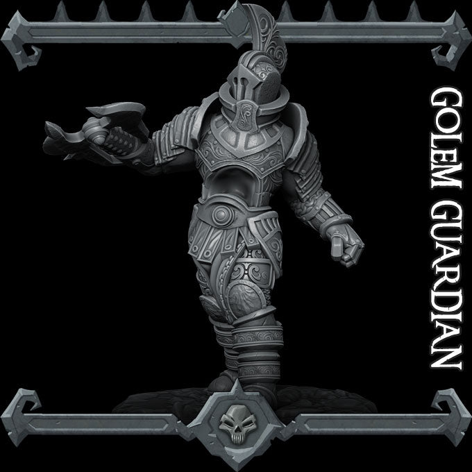 GOLEM GUARDIAN - Miniature | All Sizes | Dungeons and Dragons | Pathfinder | War Gaming
