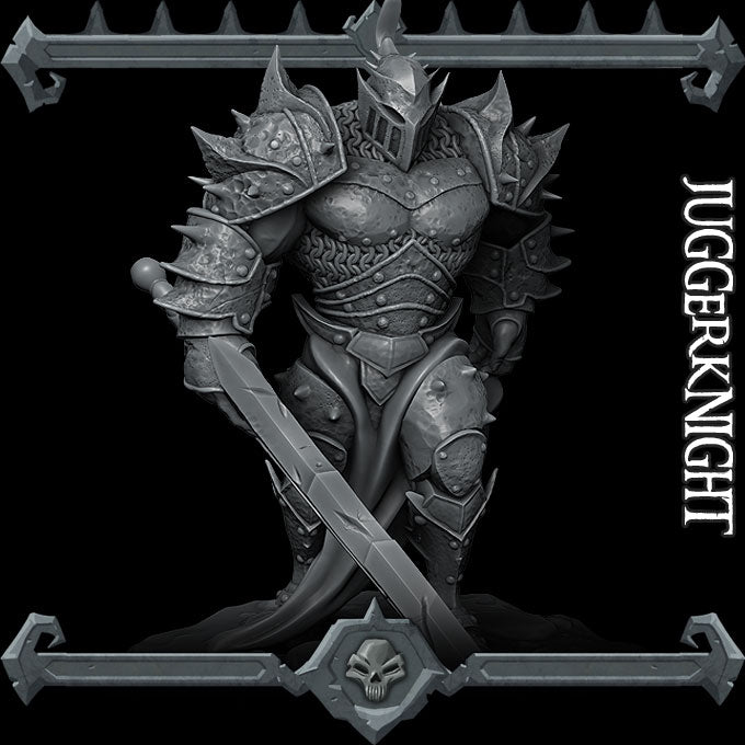 JUGGERKNIGHT - Miniature | All Sizes | Dungeons and Dragons | Pathfinder | War Gaming
