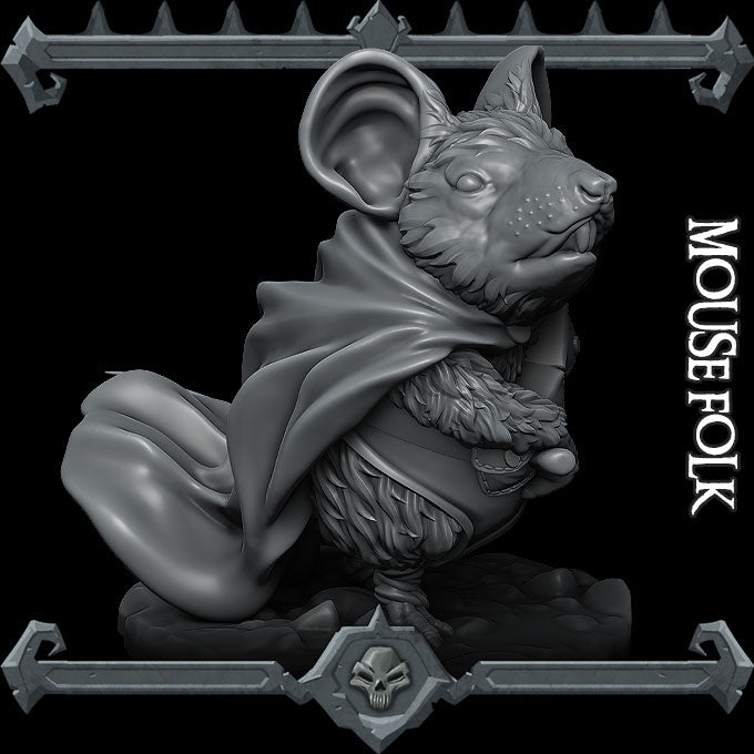 MOUSE FOLK Humanoid Resin 3D Printed Fantasy Miniature D&D Tabletop RPG
