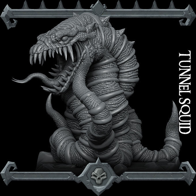 TUNNEL SQUID- Miniature | All Sizes | Dungeons and Dragons | Pathfinder | War Gaming