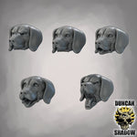 Beagle head set - Resin Miniature for DnD & Tabletop Games | 28mm/32mm