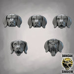Beagle head set - Resin Miniature for DnD & Tabletop Games | 28mm/32mm