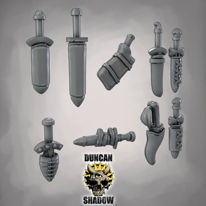 Daggers Kit Bashing parts - Resin Mini | DnD & Tabletop | 28mm