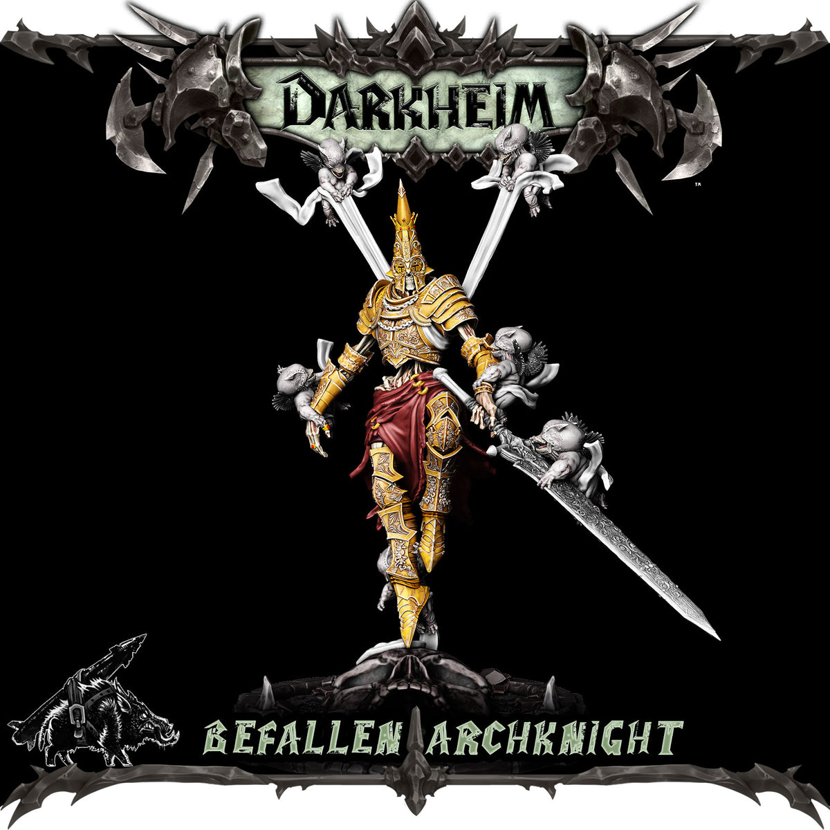 BEFALLEN ARCH KNIGHT - RPG Darkheim Collection | Dungeons and Dragons Models | Epic Miniatures l 3D Printed Resin Figurines l Grimdark Mini