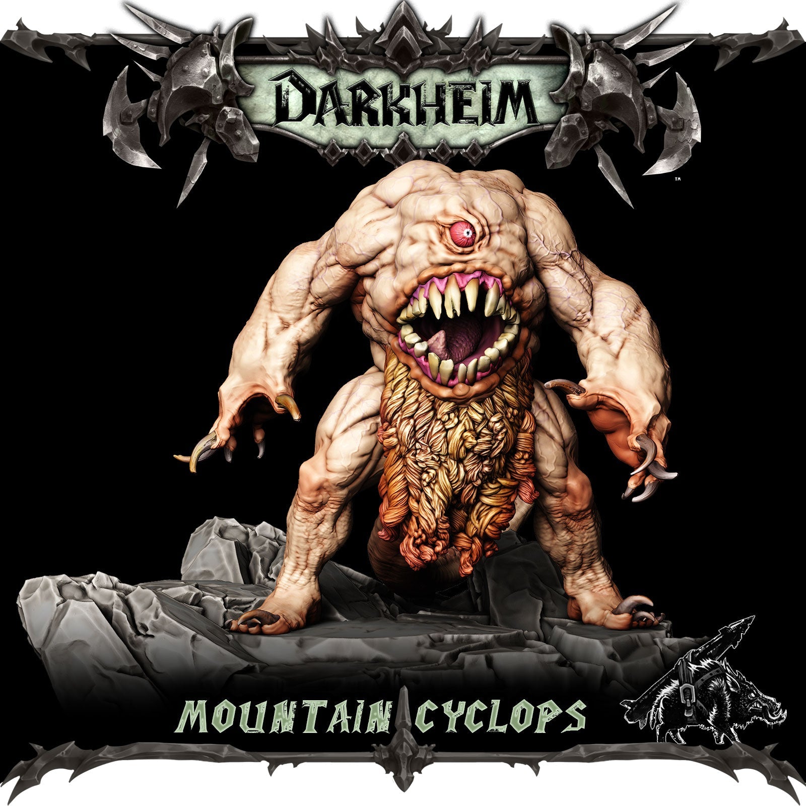MOUNTAIN CYCLOPS - RPG DARKHEIM COLLECTION | Dungeons and Dragons | Pathfinder | Epic Miniatures l 3D Printed Resin Miniatures l Grimdark