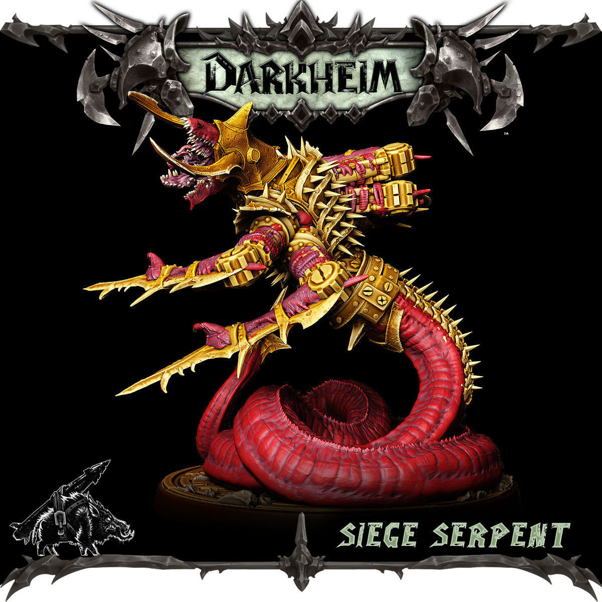 SIEGE SERPENT - RPG DARKHEIM COLLECTION | Dungeons and Dragons | Pathfinder | Epic Miniatures l 3D Printed Resin Miniatures l Grimdark