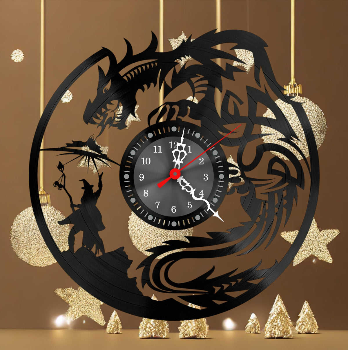 12" Dungeons & Dragons | Fantasy | Themed Vinyl Record Wall Clock Decor Gift