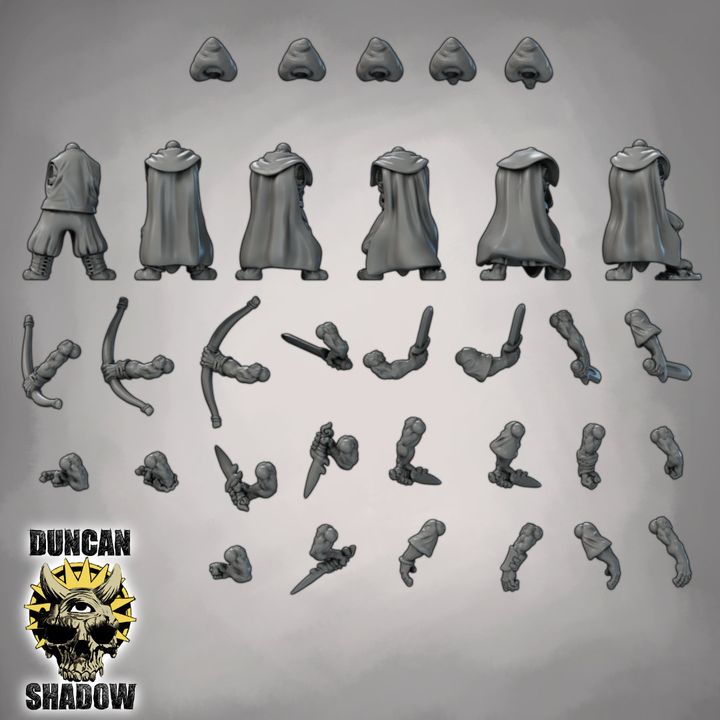 Dog Folk Rangers Multipart kit - Multipart Kit | DnD & Tabletop | 28mm