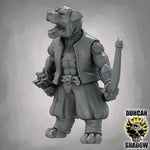 Dog Folk Rangers with Bows - Resin Mini | DnD & Tabletop | 28mm