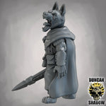 Dog Folk Rangers with Swords - Resin Mini | DnD & Tabletop | 28mm