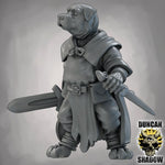 Dog Folk Rangers with Swords - Resin Mini | DnD & Tabletop | 28mm