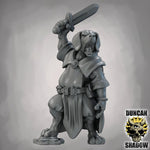 Dog Folk Rangers with Swords - Resin Mini | DnD & Tabletop | 28mm