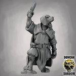 Dog Folk Rangers with Swords - Resin Mini | DnD & Tabletop | 28mm