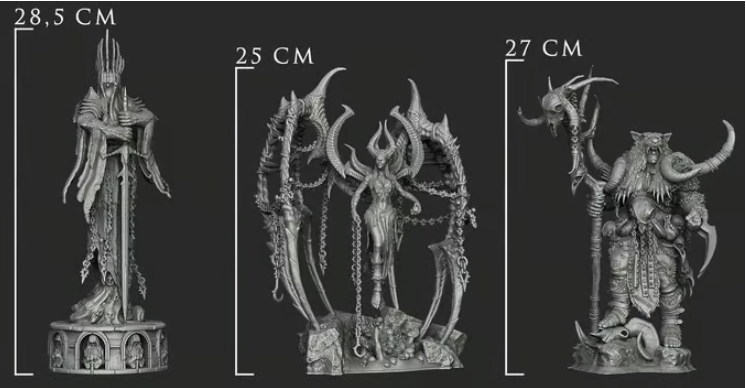 Forgotten Ancients - Cyndea, Cerebus and The Forsaken | 9-11 Inch Resin Model Miniatures