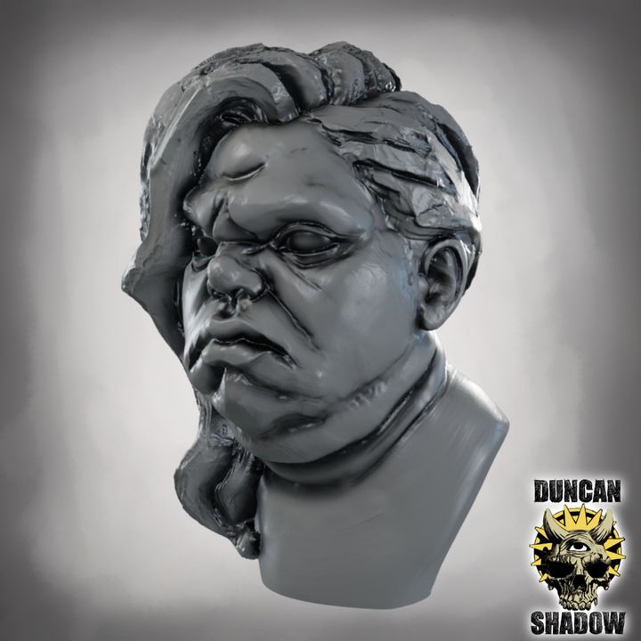 Fat Woman Bust - Display Bust | 1:4 Scale (~70mm)