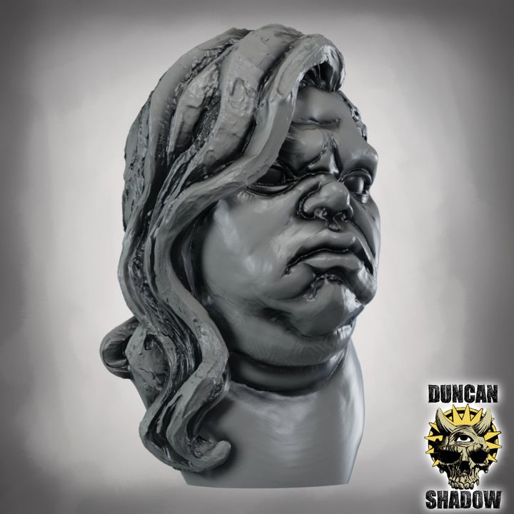 Fat Woman Bust - Display Bust | 1:4 Scale (~70mm)