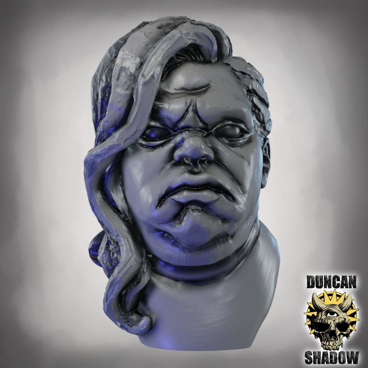 Fat Woman Bust - Display Bust | 1:4 Scale (~70mm)