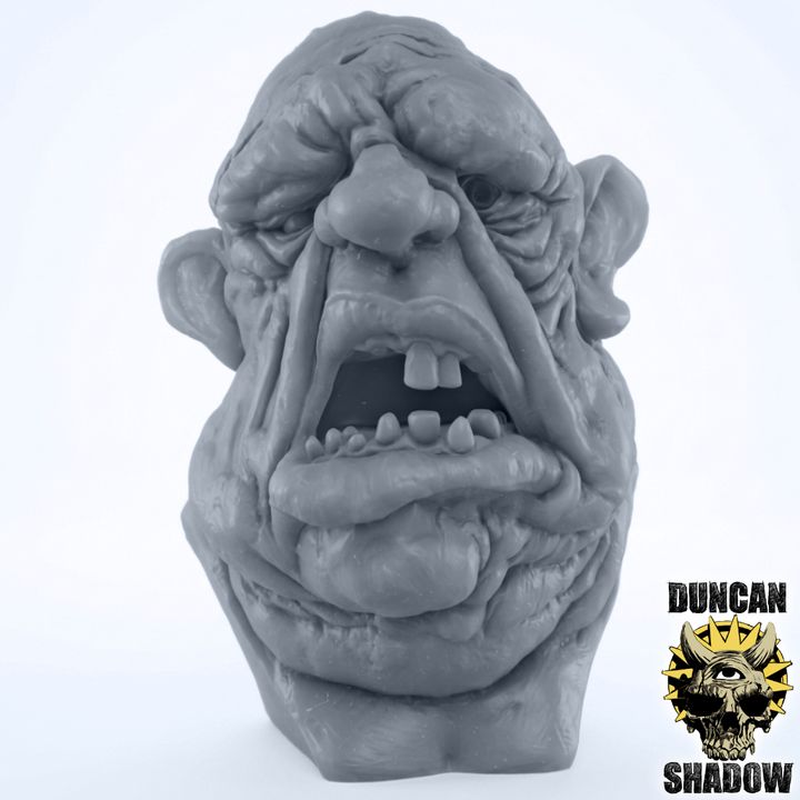 Hill Giant Bust 3 - Display Bust | 1:4 Scale (~70mm)