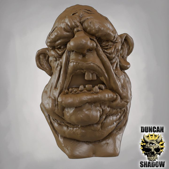 Hill Giant Bust 3 - Display Bust | 1:4 Scale (~70mm)