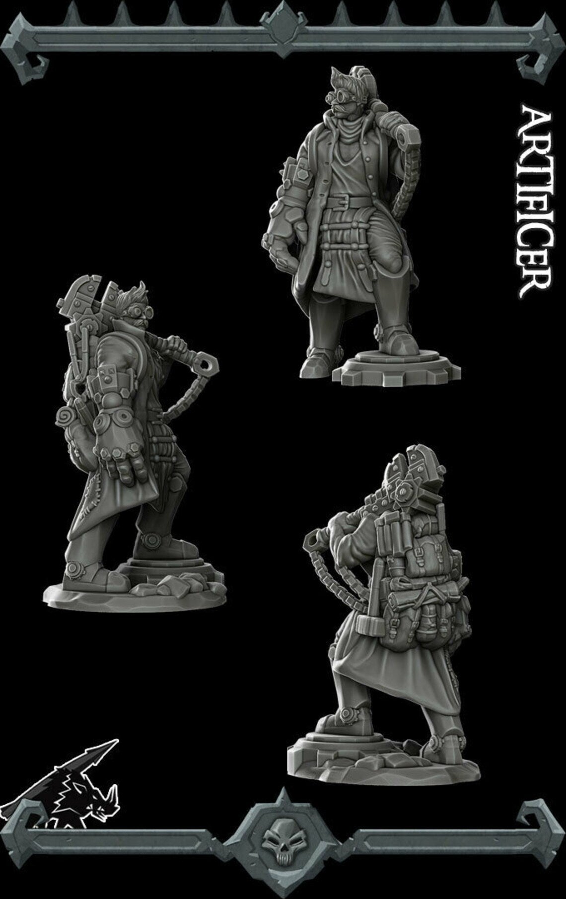 ARTIFICIER - Miniature -All Sizes | Dungeons and Dragons | Pathfinder | War Gaming