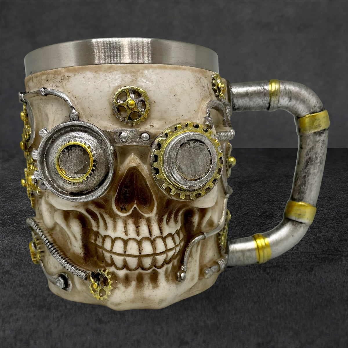 Skull Mug Steampunk Coffee Cup 14oz / 400ml