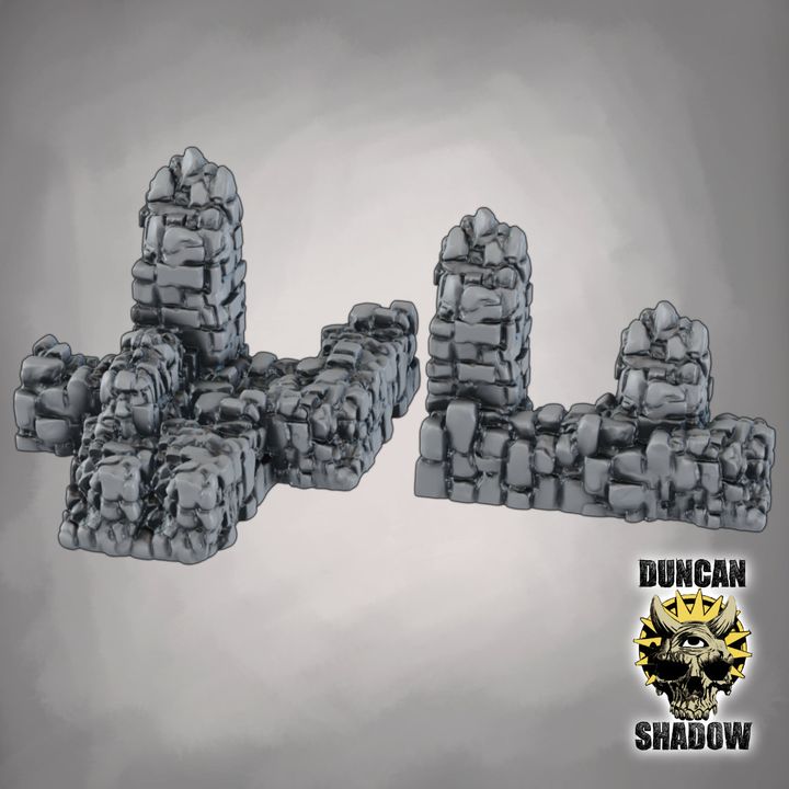 Low Walls Ruins Terrain - Terrain | DnD & Tabletop Games | 28mm