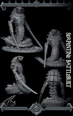 SERPENTINE BATTLEBUILT - Miniature -All Sizes | Dungeons and Dragons | Pathfinder | War Gaming (Copy)