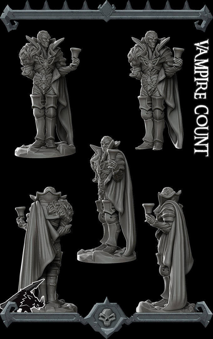 VAMPIRE COUNT - Miniature Model | All Sizes | Dungeons and Dragons | Dracula | Halloween