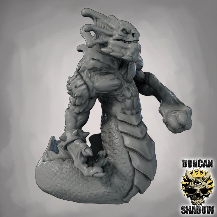 Merrow with Daggers - Resin Mini | DnD & Tabletop | 28mm