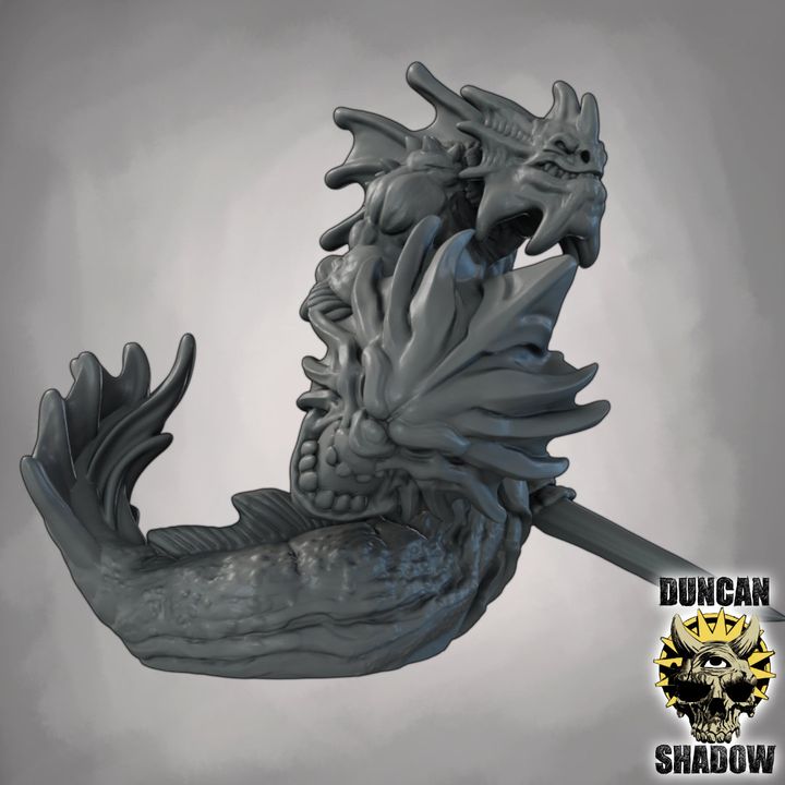 Merrow with Hand Weapons and Shields | DnD Miniature | 28mm