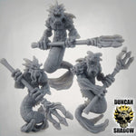 Merrow with Tridents - Resin Mini | DnD & Tabletop | 28mm