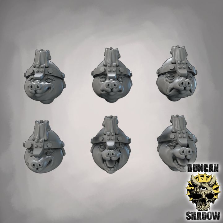 Mole Folk Miner heads - Kitbash Bits | Conversion Parts | 28mm