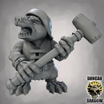 Mole Folk with Great Hammers - Resin Mini | DnD & Tabletop | 28mm