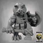 Mole Folk with Hammer and Shields - Resin Mini | DnD & Tabletop | 28mm