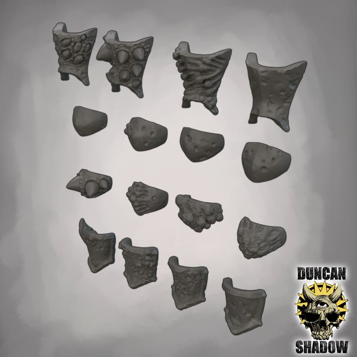 Plague Armour Kit Bashing parts - Resin Mini | DnD & Tabletop | 28mm