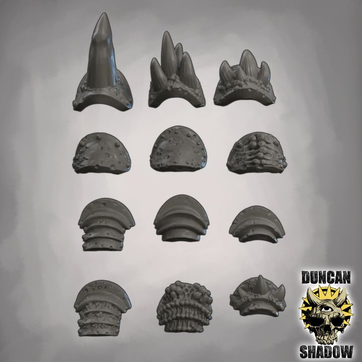 Plague Armour Pauldrons Kit Bashing parts | DnD Miniature | 28mm