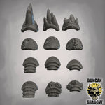Plague Armour Pauldrons Kit Bashing parts | DnD Miniature | 28mm