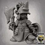 Raccoon Folk Champion with Poleaxe | DnD Miniature | 28mm