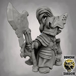 Raccoon Folk Champion with Poleaxe | DnD Miniature | 28mm