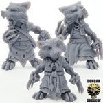 Raccoon Folk with Claws - Resin Mini | DnD & Tabletop | 28mm