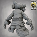 Raccoon Folk with Claws - Resin Mini | DnD & Tabletop | 28mm