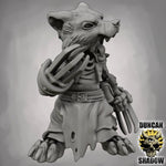 Raccoon Folk with Claws - Resin Mini | DnD & Tabletop | 28mm